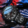 Men's Fully Automatic Mechanical Watch Stainless Steel Strap Round Dial Waterproof Luminous Calendar