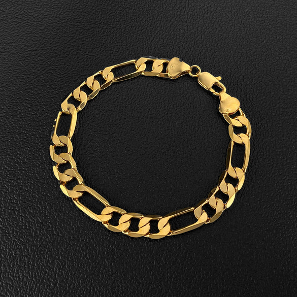 Men's Geometric Copper Bracelet With Electroplated Finish Simple Fashion Jewelry Wholesale