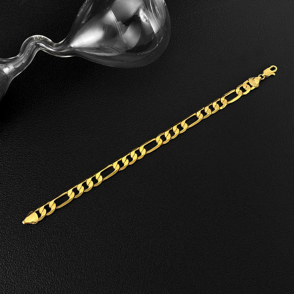 Men's Geometric Copper Bracelet With Electroplated Finish Simple Fashion Jewelry Wholesale