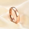 Men's Geometric Curved Polished Tungsten Steel Ring With Electroplated Finish And Simple Versatile Design