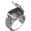 Men's Geometric Open Ring Copper Electroplated Statement Band With Modern Minimalist Style For Wholesale