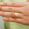 Men's Geometric Open Ring Copper Electroplated Statement Band With Modern Minimalist Style For Wholesale