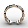 Men's Geometric Punk Style Copper Ring With Electroplated Metal Finish Light Luxury Fashion Jewelry