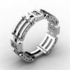 Men's Geometric Punk Style Copper Ring With Electroplated Metal Finish Light Luxury Fashion Jewelry