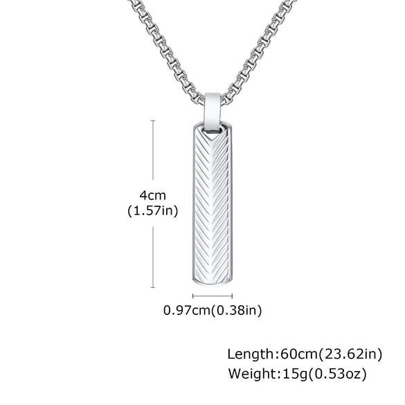 Men's Geometric Square Flower Pendant Necklace Stainless Steel Electroplated