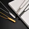 Men's Geometric Square Flower Pendant Necklace Stainless Steel Electroplated