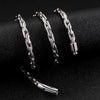 Men's Geometric Stainless Steel Pendant Necklace With Cross Round Chain And Electroplated Finish Casual Trendy Style