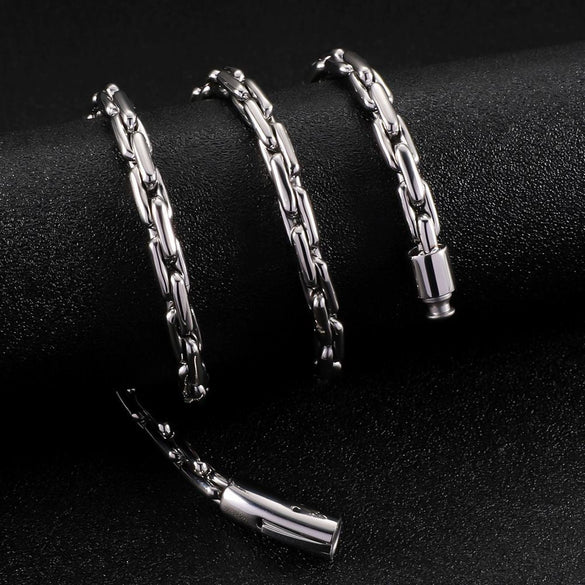 Men's Geometric Stainless Steel Pendant Necklace With Cross Round Chain And Electroplated Finish Casual Trendy Style