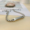 Men's Geometric Titanium Steel Bracelet With Electroplated Finish Fashion Street Style Jewelry Accessory