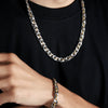 Men's Geometric Titanium Steel Necklace With Goldtone Electroplated Finish And Simple Regular Chain Design