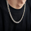 Men's Geometric Titanium Steel Necklace With Goldtone Electroplated Finish And Simple Regular Chain Design