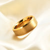 Men's Geometric Tungsten Steel Ring With Frosted Finish And Beveled Edge Electroplated Fashion Jewelry