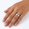 Men's Geometric Tungsten Steel Ring With Matte Vacuum Plated Finish Simple Couple Band Wholesale