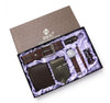 Men's Gift Set With Alloy Case Stainless Steel Clasp Pu Strap Round Dial Ordinary Glass Mirror Watch Glasses Belt Wallet Leisure Style