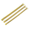 Men's Glossy Stainless Steel Cuban Bracelet With Geometric Pattern And Electroplating Treatment