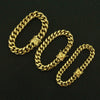 Men's Glossy Stainless Steel Cuban Bracelet With Geometric Pattern And Electroplating Treatment