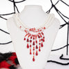 Men's Halloween Imitation Pearls And Artificial Crystal Handmade U Shape Tassel Necklace