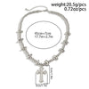Men's Handmade Alloy Imitation Pearl Cross Geometric Hip Hop Necklace