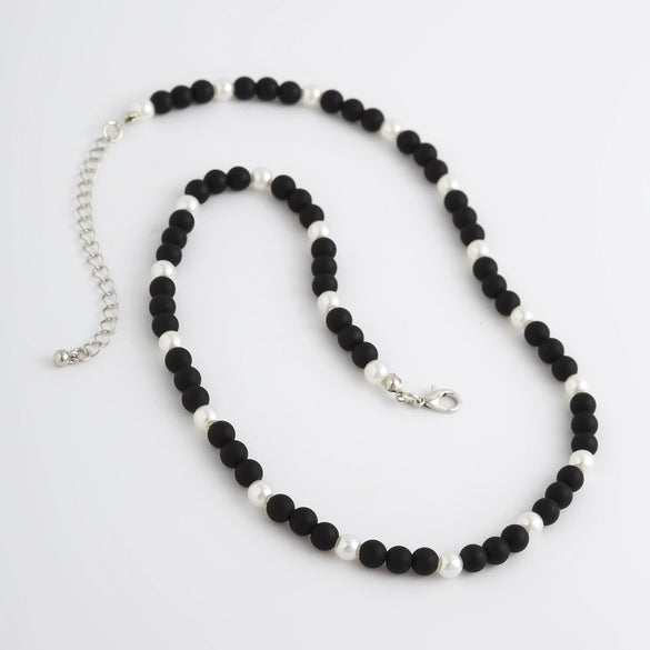 Men's Handmade Geometric Stone Beaded Necklace