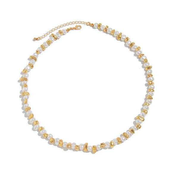 Men's Handmade Imitation Pearl Geometric Clavicle Chain Necklace
