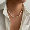 Men's Handmade Imitation Pearl Geometric Clavicle Chain Necklace