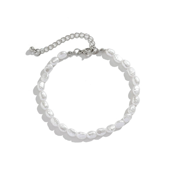 Men's Handmade Imitation Pearl Irregular Bracelet