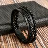 Men's Handwoven Natural Stone Tiger Eye Stone Beaded Bracelet With Geometric Style And Zinc Alloy Buckle