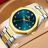 Men's Highend Waterproof Fashion Quartz Watch Alloy Case Stainless Steel Strap Round Dial