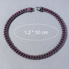 Men's Hip Hop Alloy Cuban Chain Diamond Necklace With Geometric Design