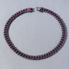 Men's Hip Hop Alloy Cuban Chain Diamond Necklace With Geometric Design