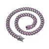 Men's Hip Hop Alloy Cuban Chain Diamond Necklace With Geometric Design