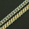 Men's Hip Hop Alloy Cuban Chain Necklace With Diamond And Geometric Square Design