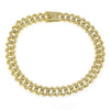 Men's Hip Hop Alloy Cuban Chain Necklace With Geometric Diamond Design