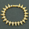 Men's Hip Hop Alloy Cuban Chain Necklace With Geometric Diamond Design