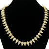 Men's Hip Hop Alloy Cuban Chain Necklace With Geometric Diamond Design