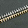 Men's Hip Hop Alloy Cuban Chain Necklace With Geometric Diamond Design