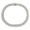 Men's Hip Hop Alloy Cuban Chain Necklace With Geometric Diamond Design