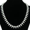 Men's Hip Hop Alloy Cuban Chain Necklace With Geometric Diamond Design