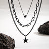 Men's Hip Hop Alloy Handmade Geometric Fivepointed Star Necklace