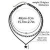 Men's Hip Hop Alloy Handmade Geometric Fivepointed Star Necklace