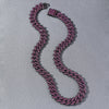 Men's Hip Hop Alloy Rhombus Cuban Chain With Full Diamond Design