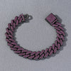 Men's Hip Hop Alloy Rhombus Cuban Chain With Full Diamond Design