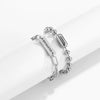 Men's Hip Hop Bracelet Stainless Steel Iron Chain Geometric Design