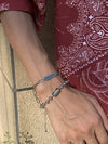 Men's Hip Hop Bracelet Stainless Steel Iron Chain Geometric Design