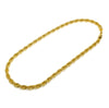 Men's Hip Hop Gold Plated Geometric Twist Rope Chain Necklace With Electroplated Thick Twisted Chain Design