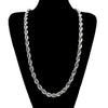 Men's Hip Hop Gold Plated Geometric Twist Rope Chain Necklace With Electroplated Thick Twisted Chain Design