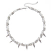 Men's Hip Hop Imitation Pearl Stainless Steel Alloy Rivet Handmade Geometric Clavicle Chain Necklace