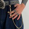 Men's Hip Hop Metal Cross Pendant Pant Chain