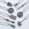 Men's Hip Hop Pendant Necklace Jewelry Stainless Steel Geometric Polished Retro Punk Fashion