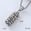 Men's Hip Hop Pendant Necklace Jewelry Stainless Steel Geometric Polished Retro Punk Fashion